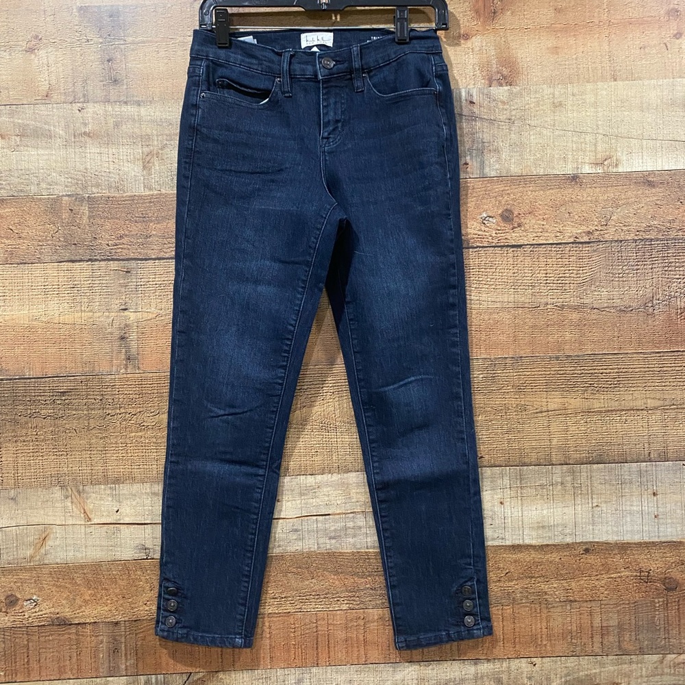 Nicole Miller New York Tribeca Indigo Blue Mid Rise Skinny Jeans Size 4